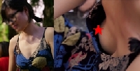 胸ちら動画 No.123 座っているだけで乳輪が丸見え状態に