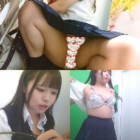 【高画質】癒し系仲良しKちゃんの大股大開脚M字GET！そしてさらに制服生着替えまでGETしたお宝映像