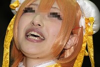 コスプレイヤーの顔面アップ022