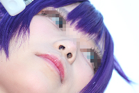 コスプレイヤーの顔面アップ048