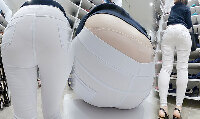 【尻ＨＤ】白パンにパンティーラインくっきり&hellip;はもちろん試着で腰パン連発！なお姉さんｗ