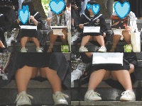 セーラー服＆白パンは最強の組み合わせ！！お座りしーちゃん！！パンツが見えてますよ特別編５