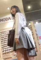 JKお宝＃21  白パンツとヒョウ柄パンツのJK