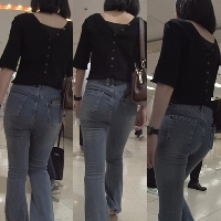 美尻探究2＊美しい尻をムニュらせて街を歩く清楚系長身スレンダーなお姉さんに粘着