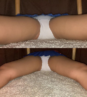 姉 こたつの中 ミニスカテニスウェア 純白ショーツ 後編