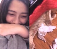 ヘアブラシを使ってお潮の噴水祭り